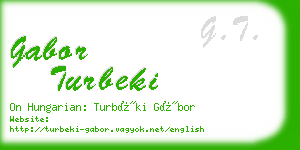 gabor turbeki business card